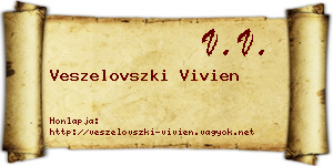 Veszelovszki Vivien névjegykártya